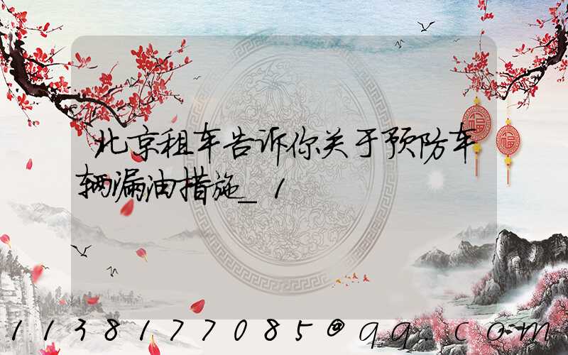 北京租车告诉你关于预防车辆漏油措施_1
